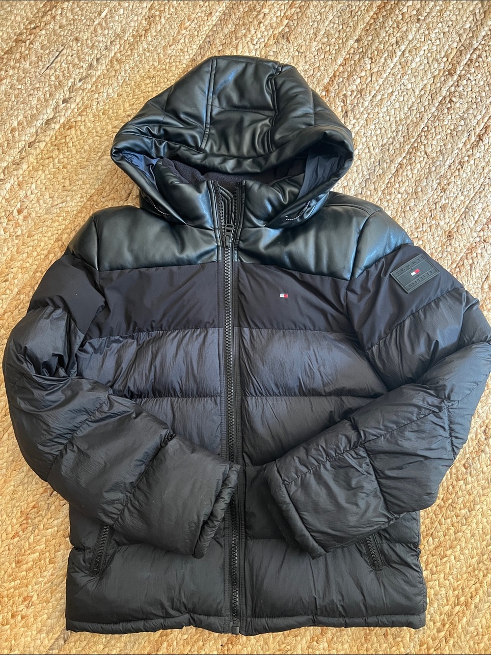Tommy Hilfiger Black Men's Hooded Puffer Jacket